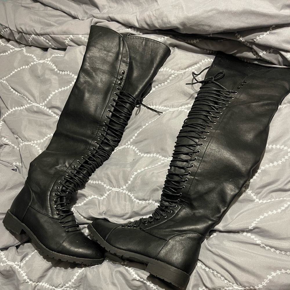 Thigh High Combat Boots size 11